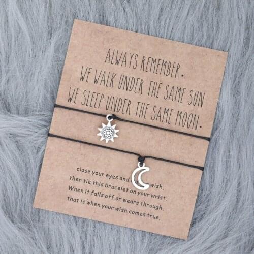 Sun and Moon Couples Bracelets His and Hers Friendship Bracelets Sun Moon Jewelry Matching Set Long Distance Anniversary Gift