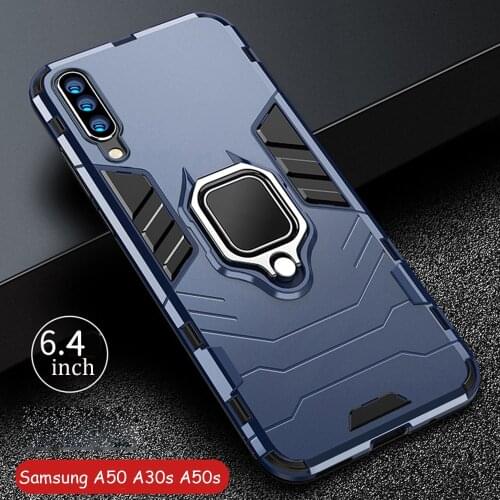 For Samsung Galaxy A20s A30s A50s A70s Case Armor PC Cover Metal Ring Holder Phone Case For Samsung A 30s 50s 70s Cover Bumper