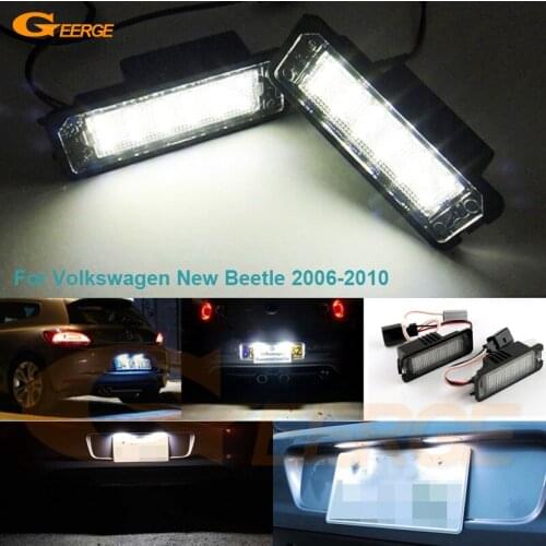For Volkswagen New Beetle 2006-2010 Excellent Ultra bright Smd Led License plate light No OBC error car Accessories