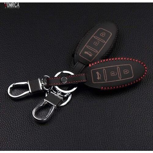 Hot sale car top layer Leather remote control car keychain key cover Case for Nissan Infiniti EX FX G25 G37 FX35 EX25 Q60 QX50