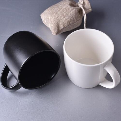 Ceramic coffee cup European simple solid color breakfast mug