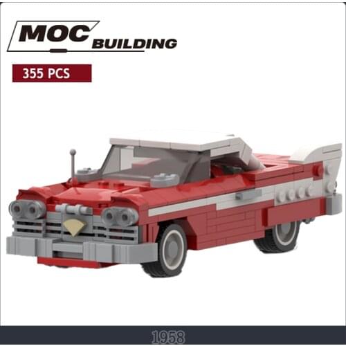 MOC Mechanical Classic Car Creators High-techal Classical Racing Vehicle 1958 Plymouth Fury Model Bricks Toys For Boys Gift