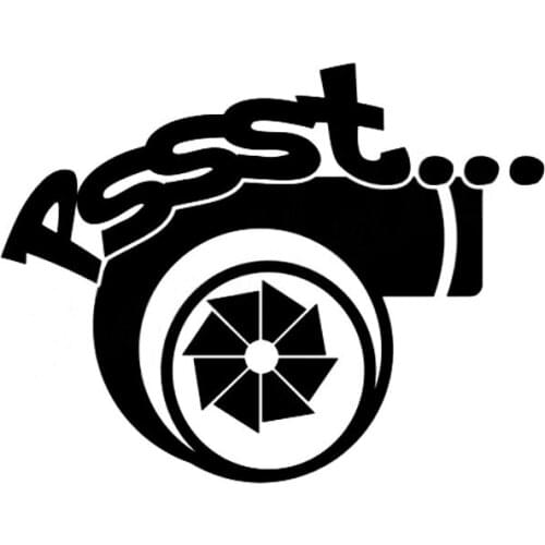 Creative PSSST Turbo Vinyl Decal Car Sticker Cover Scratches Anti-UV Waterproof Car Window Body Decorative Stickers Accessories