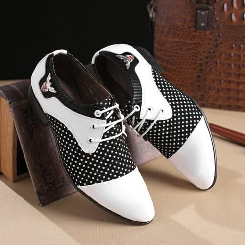 Mazefeng Men Patent Leather Shoes High Quality Elastic Band Fashion Design Solid Tenacity Comfortable Mens Shoes Big Size 38-44