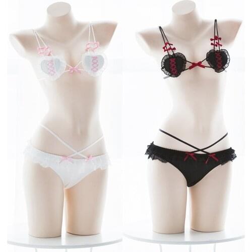 Cute Micro Bikini Sexy Anime Cosplay Lingerie Devil and Angel Lolita Bra and Panty Set Wholesale