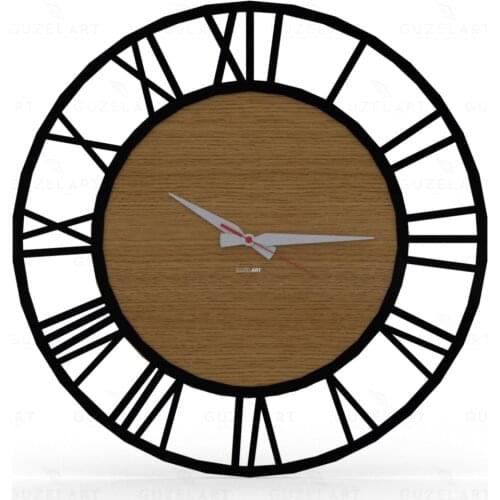 GuzelArt World Wall Clock Modern Design Living Room Decoration Wooden Home Decoration Accessories Wall Decor Black