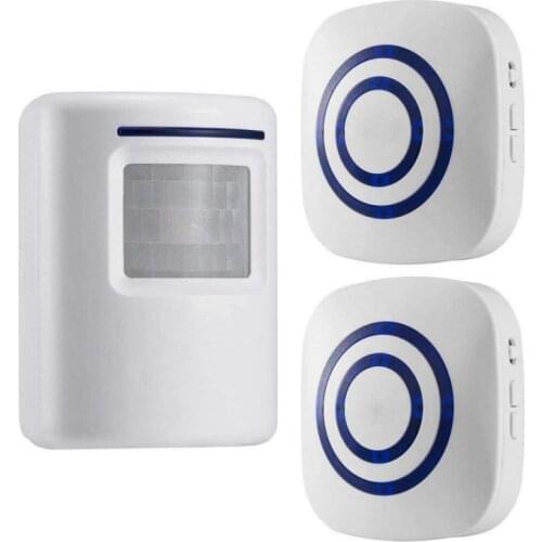 None 110V-240V Wireless Doorbell PIR Infrared Sensor Motion Detector Entry Door Bell Alarm W/ Receiver & Transmitter EU/US Plug
