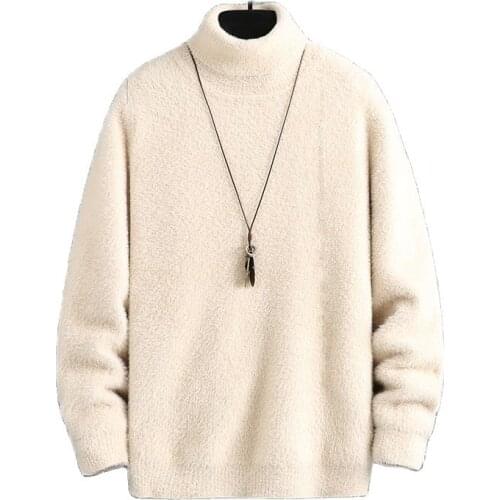 Pure Color Double Layer Turtleneck Pullover High Quality Plus Velvet Thick Warm Sweater 4 Color Options M L XL XXL 3XL 4XL