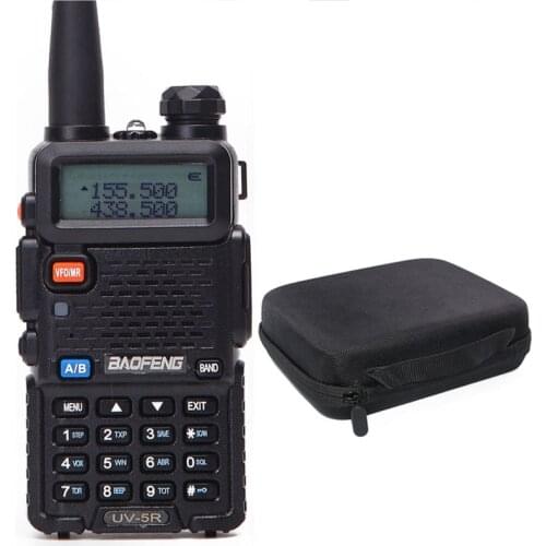 BAOFENG UV-5R Walkie Talkie Dual Band 136-174&400-520MHz Handheld Communicator Transmitter Amateur Ham Two Way Radio UV5R & Bag