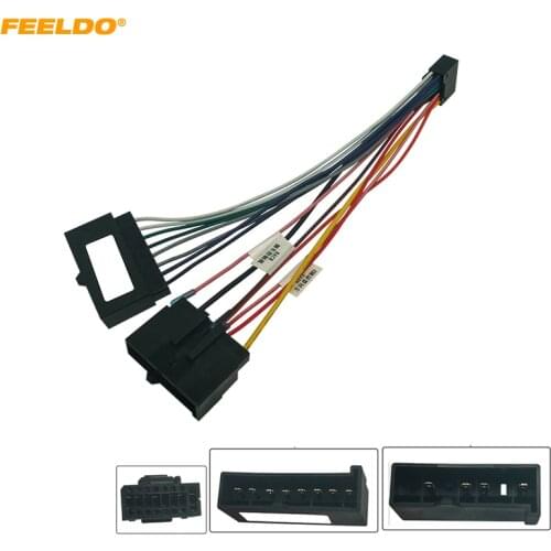 FEELDO Car Audio Wiring Harness For Ford Mondeo 04-07 Aftermarket 16pin CD/DVD Radio Stereo Installation Wire Adapter #HQ6995