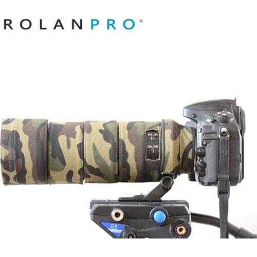 ROLANPRO Nylon Material Camouflage Lens Clothing Rain Cover for Nikon AF-S 300mm F/4D ED Lens Coat Lens Sleeve Guns Case Photo
