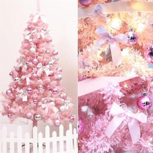 Pink Artificial Christmas Tree Christmas Decoration Supplies Lifelike And Durable Perfect For Both Indoor And Outside Decoration