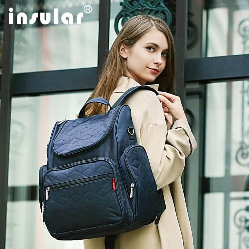 Mommy Bag Backpack Waterproof Large Capacity Baby Bags Diaper Bag with Changing Pad Stroller Hanging Strap Storage Bag