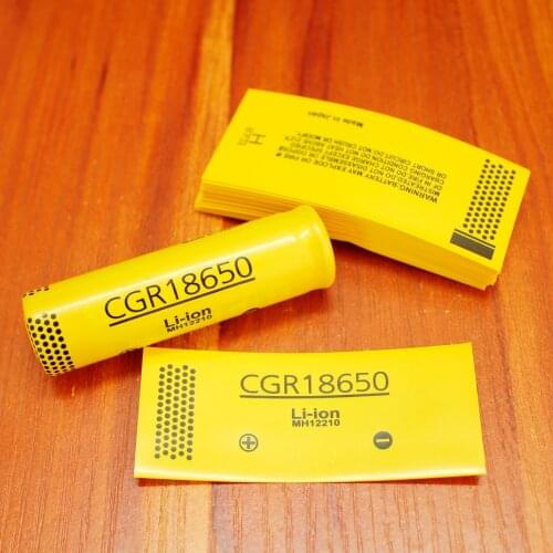 100pcs/lotLithium battery special package skin 18650 battery PVC plastic heat shrinkable tube insulation shrink film