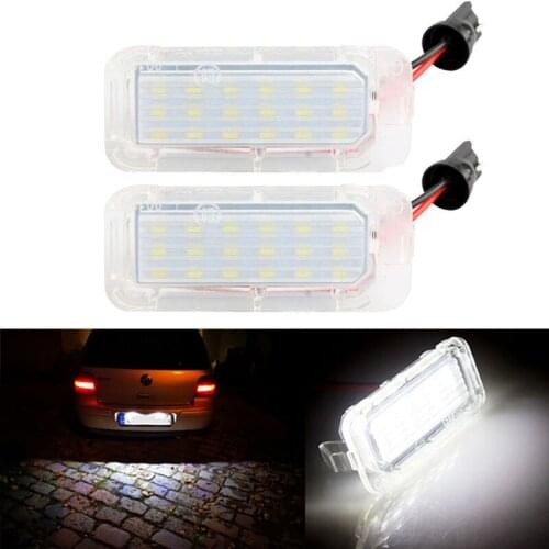 Canbus LED License Plate Light 18LED Lamps For Ford Focus Fiesta Mondeo MK4 Kuga Galaxy S-max C Max Mk2 DA3 MK3 MK5 MK6