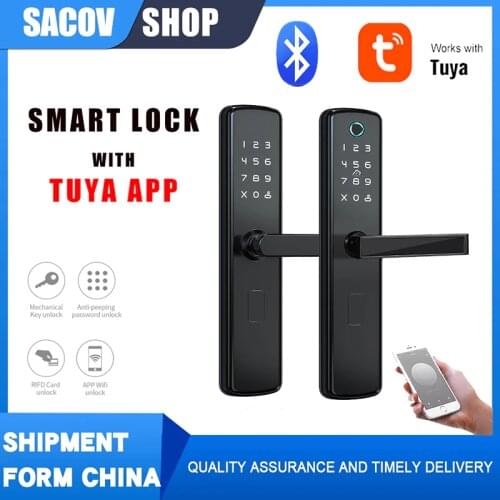 TUYA wifi lock Hotel Door bluetooth lock Smart Door Lock Safurance Digital Card Lock Security stainless Steel apartment doorlock