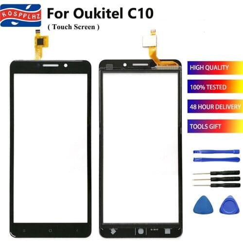 High Quality For Oukitel C10 Touch Screen Touch Panel Glass Lens Touchpad Repair parts For Oukitel C 10 Touch Screen +Tools