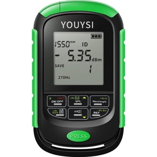 YYS-OP60N 4-in-1 Optical Power Meter Visual Fault Locator Network Cable Test Optical Fiber Tester LED Light Rechargeable battery
