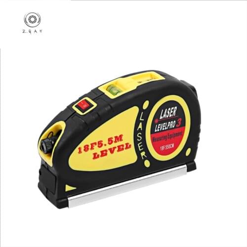 ZGAH 5.5M high-precision multi-function crosshair line projector small portable laser level meter telescopic tape measure