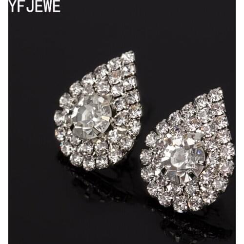 YFJEWE Women Popular Fashion Water Drop Earrings Vintage Girls Rhinestone Wedding Earrings Match Party Dress Women Jewelry E016