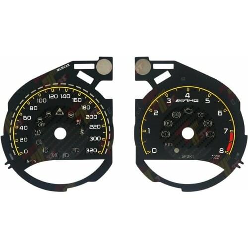 Dashboard LCD Displayer For Mercedes- Benz C Class C63 C200L GLC260 Upgarde AMG Gauge Face Carbon Fiber Material