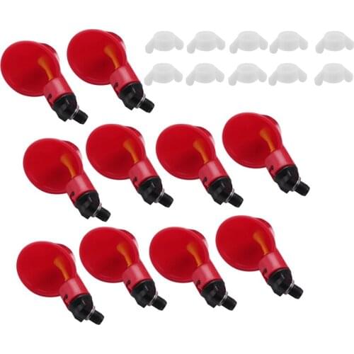 10Pcs Feed Automatic Bird Coop Poultry Chicken Fowl Drinker Water Drinking Cups Livestock Feeding Watering Supplies-ABUX