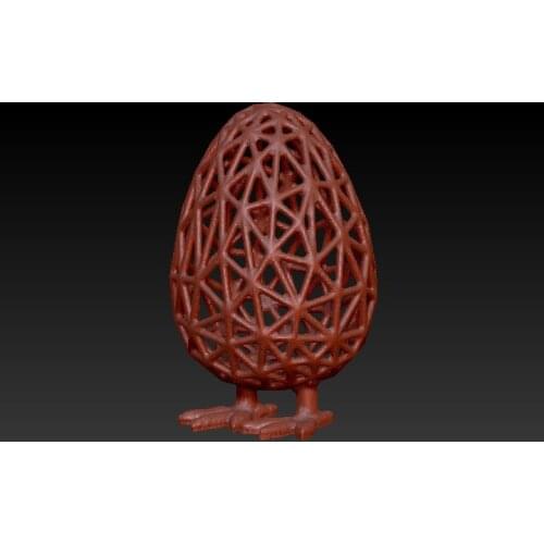 3D model for cnc or 3D printers in STL file format -Hollowed out eggshell with feet
