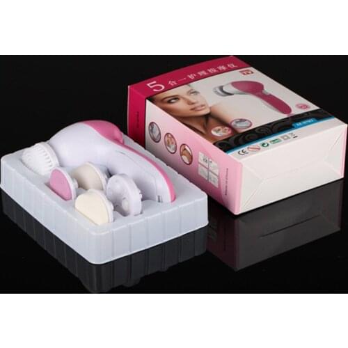 5-in-1 Multi-Function Facial Cleaning Brush Electric Massager Scrubber Acne Blackhead Removal Beauty Instrument