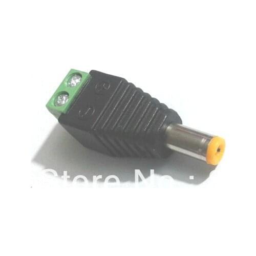 50 pcs 5.5mm x 2.1 DC Power Male Jack Adapter Plug Connector for CCTV Camera New