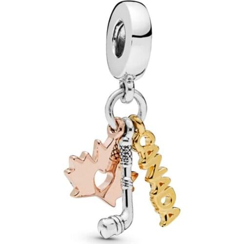 Ajax 925 Sterling Silver Maple Leaf Shape Charms Fit DIY Bracelets & Chain Necklace Female Luxury Brand Jewelry