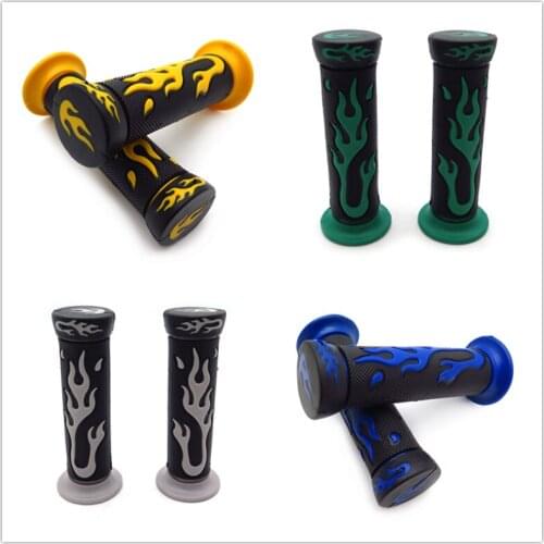 Aftermarket free shipping motorcycle parts Motorcycle Streak Rubber Hand Grip Standard Handlebar 1" 25mm Cafe Racer Custom blue