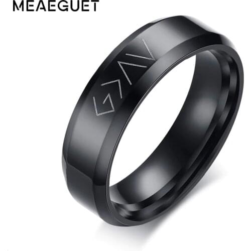 God Is Greater Than The Highs And The Lows Ring Mens Stainless Steel Wedding Bands Jewelry