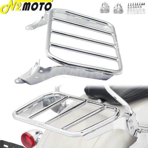 For Harley Fat Boy Breakout 114 FLFB FLFBS FXBR FXBRS Motorcycle Chrome Rear Sissy Bar Bracket Holder Luggage Rack Shelf Support