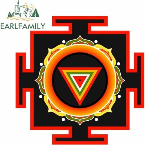 EARLFAMILY 13cm x 12.7cm For The Kali Yantra Motorcycle Car Stickers Air Conditioner Decal Funny Waterproof Suitable for VAN RV