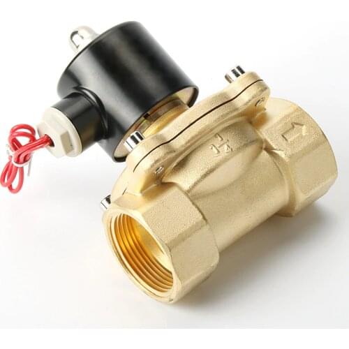 1/4" 3/8" 1/2" 3/4" 1" 2" Brass Electric Solenoid Valve DC12V DC24V AC220V 110V Normally Closed Solenoid Valve For Water Oil Air