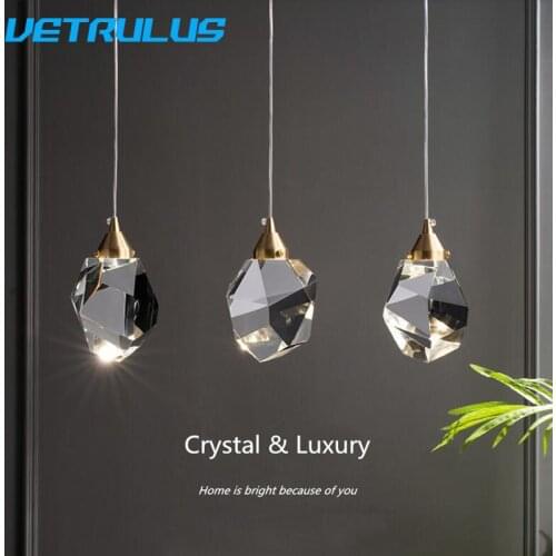 K9 Crystal Led Pendant Light Living Room Decoration Luxury Nordic Ceiling Lamps Indoor Hanging Light Fixture Dining Room Home