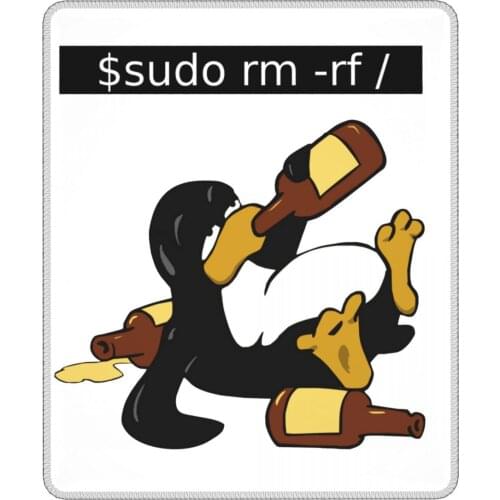 Funny Linux Command Mouse Pad Tux Programmer Computer Developer Geek Nerd Desk Mat Pads Rubber Computer Keyboard Desk Pad