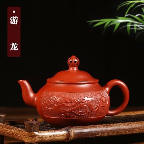 Yixing authentic ores are recommended by the pure manual flying teapot tea set home office kung fu