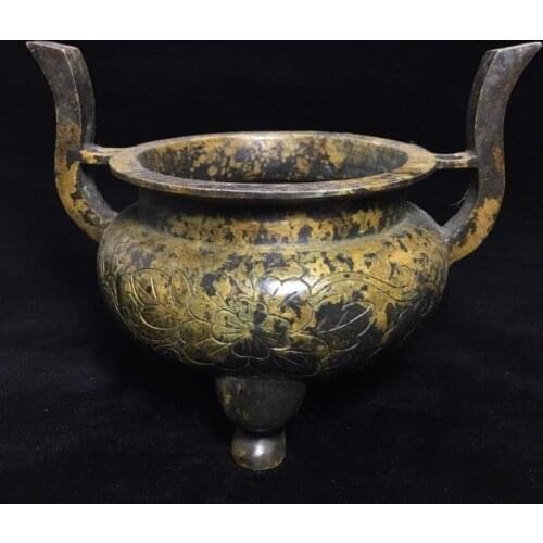 Chinese Old bronze Collection Pure Copper incense burner/Holder Sandalwood Censer Incense Incensory