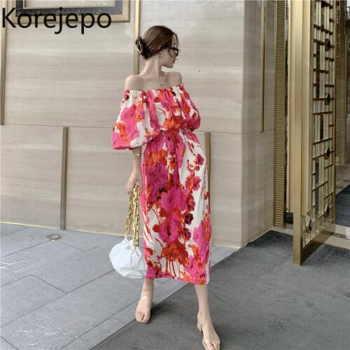 Летние платья с открытыми плечами Korejepo China At AliExpress