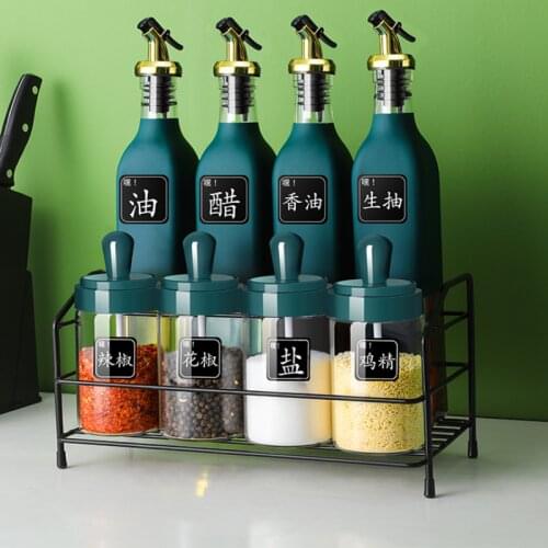 Salt and Sugar Spice Jar Glass Container Sealed Nordic Pepper Spice Rack Oil and Vinegar Bottles Especiero Kitchen Tools DG50SJ