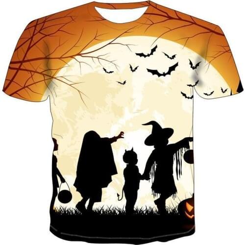 Fashion Hot Sale Explosions Halloween 3d Printing T -Shirt Punk Casual Funny T -Shirt Summer Short -Sleeved Men 'S T -Shirt