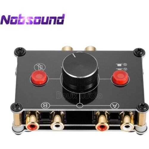 Little Bear Mini 2-Way Stereo L/R RCA Audio Selector Passive Preamp Switcher Splitter Box