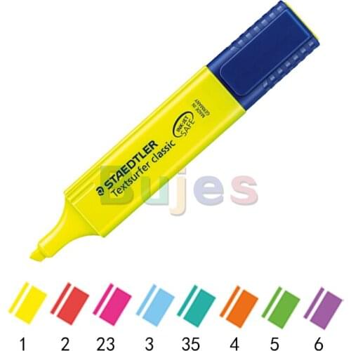 STAEDTLER 364 Series Color Highlighter Pen 1-5mm Large Ink Reservoir Classic Marker Spot Liner Highlight, School Supplies