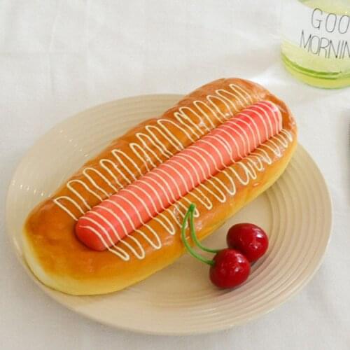 20cm*8cm High Imitation Artificial Ham Sausage Bread Model&artificial Plastic Fake Simulated Hot Dog Bread Ornaments decorate