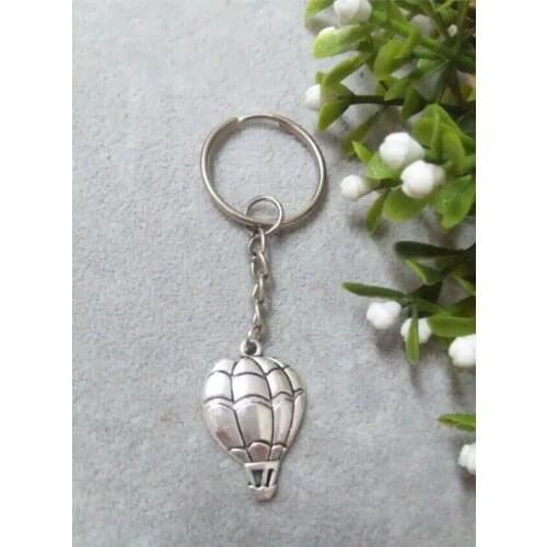 Fashion "Hot air balloon"key chain - simple atmosphere Pendant Fit DIY charm keychain key ring Accessories D113