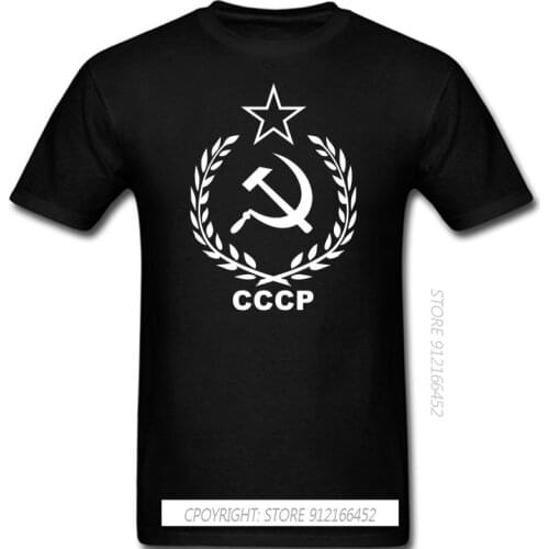 Fashion CCCP USSR T-Shirts Men Communist Soviet Russian Red Army Stalin Print Shirts Streetwear Tops Tees