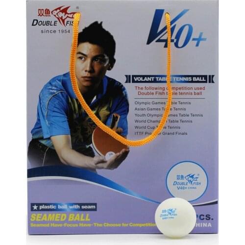 Original Double Fish NEW V40+ Training New Material Seamed PP Ball Table Tennis ball / ping pong ball 100pcs/box