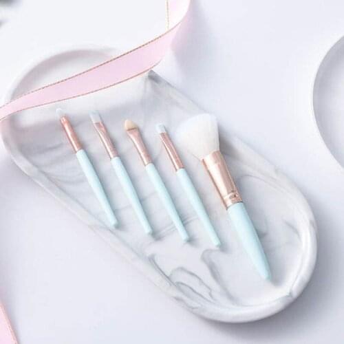Women Makeup Brush Set 5pcs Eyeshadow Lip Concealer Pink Blusher Professional Cosmetics
