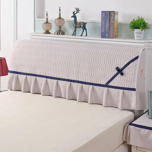 New All-inclusive Headboard Cover Linen Bed Head Cover Bed Head Back Protection Dust Cover Home Bed Head Cover Ruffles Decor